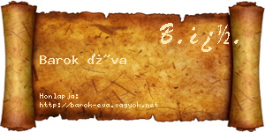 Barok Éva névjegykártya
